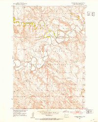 Thunder Butte 1951 topographic map thumbnail