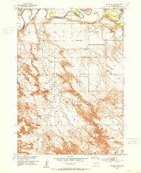Wanblee NE 1951 topographic map thumbnail