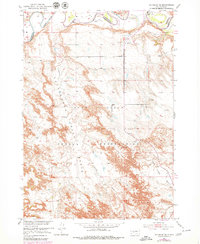 Wanblee NE 1951 topographic map thumbnail