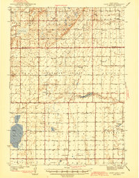 Crow Lake 1942 topographic map thumbnail