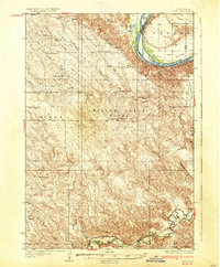 Oahe 1937 topographic map thumbnail