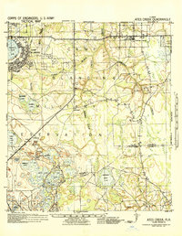 Ates Creek 1942 topographic map thumbnail