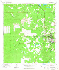 Brooksville 1954 topographic map thumbnail