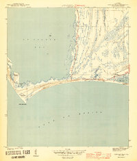 Cape San Blas 1943 topographic map thumbnail