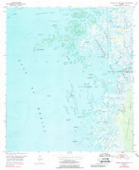 Chassahowitzka Bay 1954 topographic map thumbnail