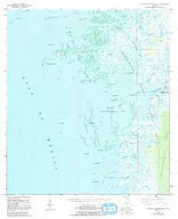 Chassahowitzka Bay 1954 topographic map thumbnail
