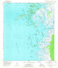 Chassahowitzka Bay 1954 topographic map thumbnail