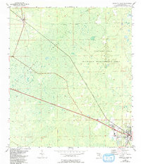 Cross City West 1954 topographic map thumbnail