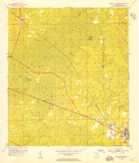 Cross City West 1954 topographic map thumbnail