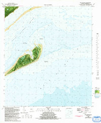 Dog Island 1982 topographic map thumbnail