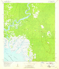 East Pass 1954 topographic map thumbnail