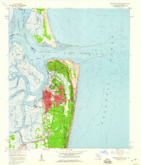 Fernandina Beach 1958 topographic map preview