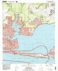 Fort Walton Beach 1994 topographic map thumbnail