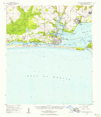 Fort Walton Beach 1956 topographic map thumbnail