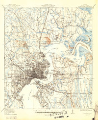Jacksonville 1918 topographic map preview