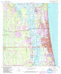 Jacksonville Beach 1964 topographic map thumbnail