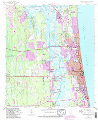 Jacksonville Beach 1964 topographic map thumbnail