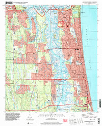 Jacksonville Beach 1994 topographic map thumbnail