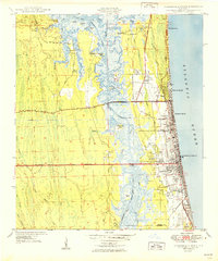 Jacksonville Beach 1949 topographic map thumbnail