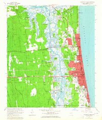 Jacksonville Beach 1964 topographic map thumbnail