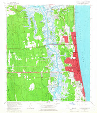 Jacksonville Beach 1964 topographic map thumbnail