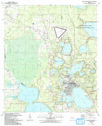 Keystone Heights 1993 topographic map thumbnail
