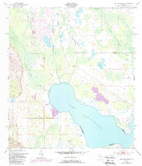 Lake Hatchineha 1953 topographic map thumbnail