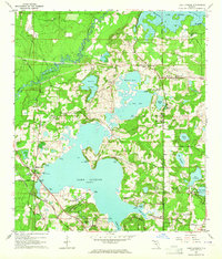 Lake Jackson 1963 topographic map thumbnail