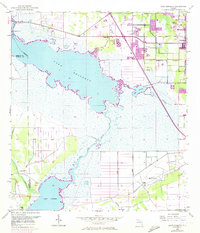 Lake Poinsett 1953 topographic map thumbnail