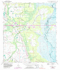 Lake Poinsett NW 1953 topographic map thumbnail