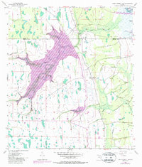 Lake Poinsett SW 1953 topographic map thumbnail