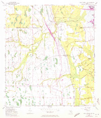 Lake Poinsett SW 1953 topographic map thumbnail