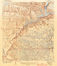 Lake Talquin 1943 topographic map thumbnail