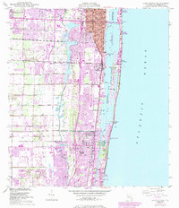 Lake Worth 1945 topographic map thumbnail