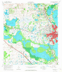 Leesburg West 1966 topographic map thumbnail