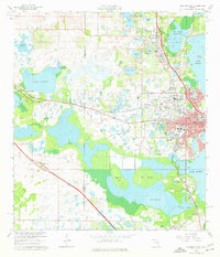 Leesburg West 1966 topographic map thumbnail