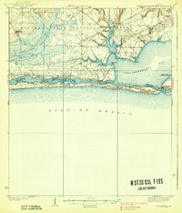 Mary Esther 1938 topographic map preview