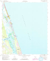 Matanzas Inlet 1956 topographic map thumbnail