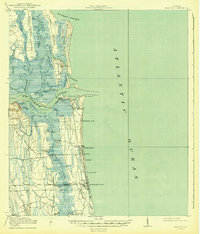 Mayport 1918 topographic map preview