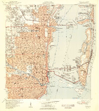 Miami 1950 topographic map preview