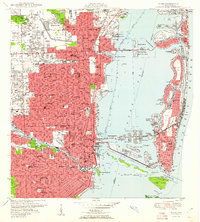 Miami 1950 topographic map preview
