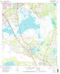 Micanopy 1966 topographic map thumbnail