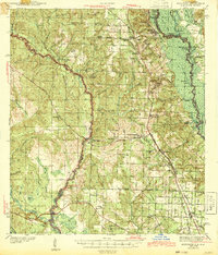 Muscogee 1943 topographic map thumbnail