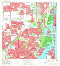 North Miami 1962 topographic map thumbnail
