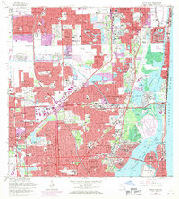 North Miami 1962 topographic map thumbnail