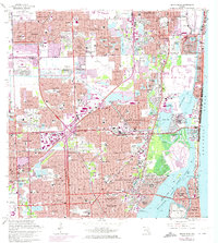 North Miami 1962 topographic map thumbnail