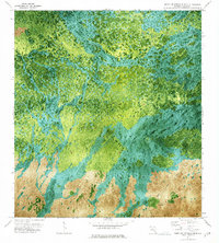 North Of Fiftymile Bend 1973 topographic map thumbnail