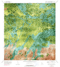 North Of Fiftymile Bend 1973 topographic map thumbnail