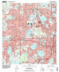 Orlando West 1995 topographic map thumbnail