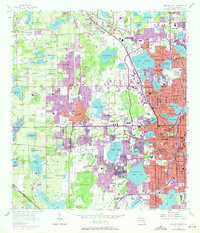Orlando West 1956 topographic map thumbnail